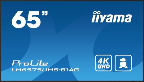 Monitor Iiyama ProLite LH6575UHS-B1AG - 65" - Płaski ekran - 163.8 cm