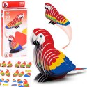 Puzzle 3D kartonowy model kolorowy PAPUGA ARA zrób to sam DIY 24 el ZA5719