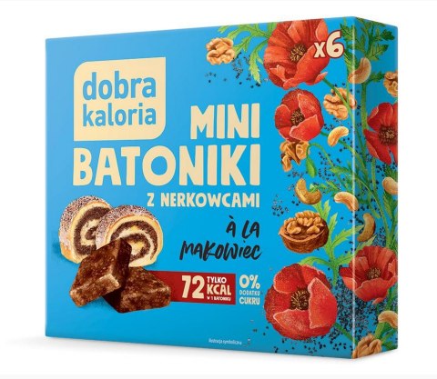 DOBRA KALORIA Mini batoniki a'la makowiec z nerkowców (6x18g) KUBARA
