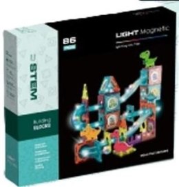 Klocki magnetyczne Tor z kulkami Dino 86el