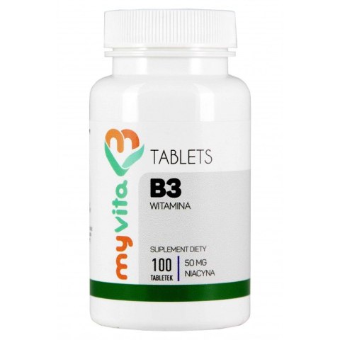 MyVita Witamina B3 50mg, 100tabl. - Niacyna, Witamina PP