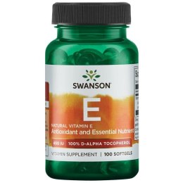 SWANSON Witamina E naturalna 400IU, 100sgels.