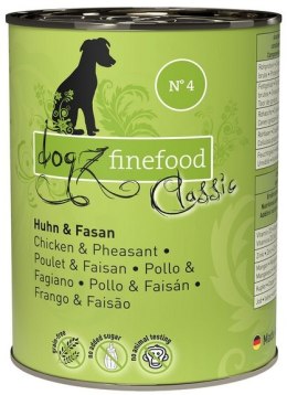 Dogz Finefood Dogz Finefood Classic N.04 Kurczak i bażant puszka 400g