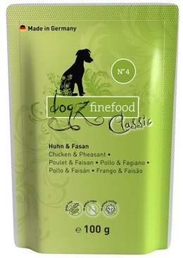 Dogz Finefood Dogz Finefood Classic N.04 Kurczak i bażant saszetka 100g