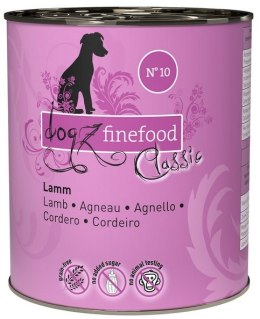 Dogz Finefood Dogz Finefood Classic N.10 Jagnięcina puszka 800g