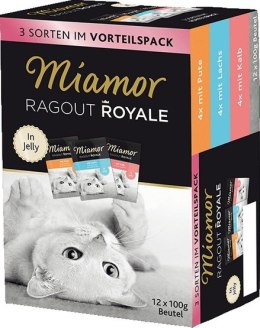 Miamor Ragout Royale Miamor Ragout Royale Mix Galaretka - indyk, łosoś, cielęcina saszetki 12x100g