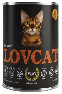 Lovcat Lovcat Pure Turkey puszka 400g