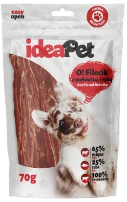 IdeaPet IdeaPet O! Fileciki z wołowiną i rybą 70g