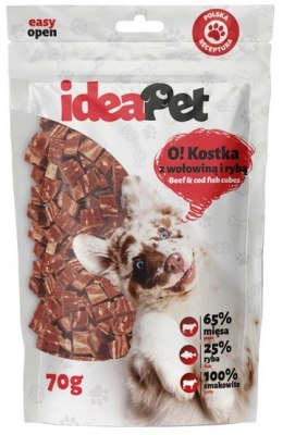 IdeaPet IdeaPet O! Kostka z wołowiną i rybą 70g