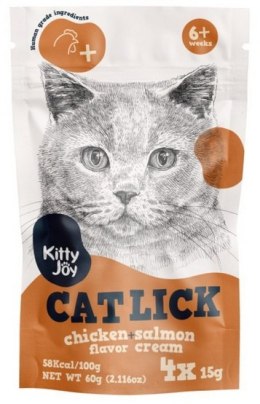 Kitty Joy Kitty Joy Cat Lick Kurczak & Łosoś Cream 4x15g