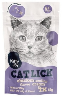 Kitty Joy Kitty Joy Cat Lick Kurczak & Przegrzebki Cream 4x15g