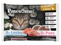 Pawsome Pawsome Adult Light Lachs/Pute - łosoś/indyk saszetki 4x85g