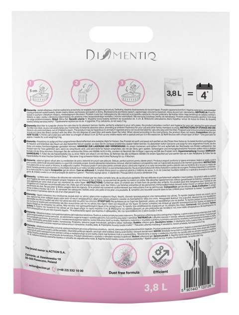 DIAMENTIQ Żwirek Baby Powder Silikonowy, Niezbrylający się dla kota - 3,8 l