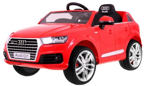 Audi Q7 Quattro S-Line na akumulator Czerwony + Pilot + Wolny Start + EVA + Radio MP3 LED