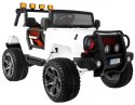 Auto terenowe typu jeep Monster 4x4 dla dzieci Biały + Pilot + Regulacja siedzenia + Wolny Start + MP3 LED + Bagażnik + Plecak