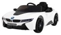 BMW I8 Lift Auto na akumulator Biały + Pilot + Wolny Start + 3-pkt pasy + MP3 USB + LED