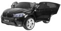 BMW X6M XXL dla 2 dzieci Lakier Czarny + Pilot + Ekoskóra + Pasy + Wolny Start + MP3 + LED