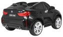 BMW X6M XXL dla 2 dzieci Lakier Czarny + Pilot + Ekoskóra + Pasy + Wolny Start + MP3 + LED