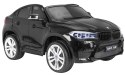 BMW X6M XXL dla 2 dzieci Lakier Czarny + Pilot + Ekoskóra + Pasy + Wolny Start + MP3 + LED