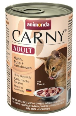 Animonda Carny Adult Kurczak, Indyk + Kacze serca puszka 400g