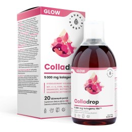 AURA HERBALS Colladrop GLOW płyn - kolagen morski 5000mg, 500ml