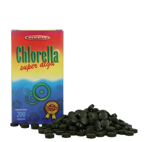 Chlorella algi prasowane 200tabl. (broken cell wall) MERIDIAN