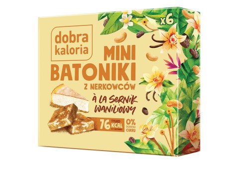 DOBRA KALORIA Mini batoniki a'la sernik waniliowy z nerkowców (6x17g) KUBARA