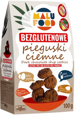 MALU FOOD Ciastka Pieguski ciemne bezglutenowe bez cukru 100g