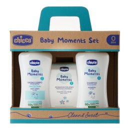 Baby Moments zestaw płyn do kąpieli 200ml + szampon 200ml + woda toaletowa 100ml