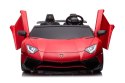 Lamborghini Aventador SV na akumulator dla 2 dzieci Czerwony + Silnik bezszczotkowy + Pompowane koła + Audio LED