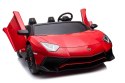 Lamborghini Aventador SV na akumulator dla 2 dzieci Czerwony + Silnik bezszczotkowy + Pompowane koła + Audio LED