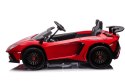 Lamborghini Aventador SV na akumulator dla 2 dzieci Czerwony + Silnik bezszczotkowy + Pompowane koła + Audio LED