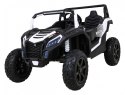 Buggy ATV Strong Racing dla 2 dzieci Biały + Silnik bezszczotkowy + Pompowane koła + Audio LED