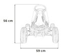 Gokart na Pedały AIR PerHour dla dzieci Różowy + Hamulec ręczny + Pompowane koła + Regulacja siedzenia