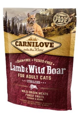 Carnilove Cat Lamb & Wild Boar Sterilised - jagnię i dzik 400g