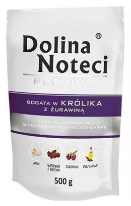 DOLINA NOTECI Premium bogata w królika z żurawiną - mokra karma dla psa - 500g