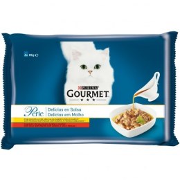 GOURMET Perle Gravy Delight Fileciki w smakowitym sosie - wołowina i kurczak - 4x85g