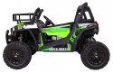 Buggy UTV Terenówka dla dzieci Zielony + Pilot + Bagażnik + Wolny Start + EVA + MP3 LED