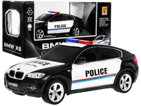 Radiowóz BMW x6 dla dzieci 8+ Zdalnie sterowana policja 1:24 Światła kogut