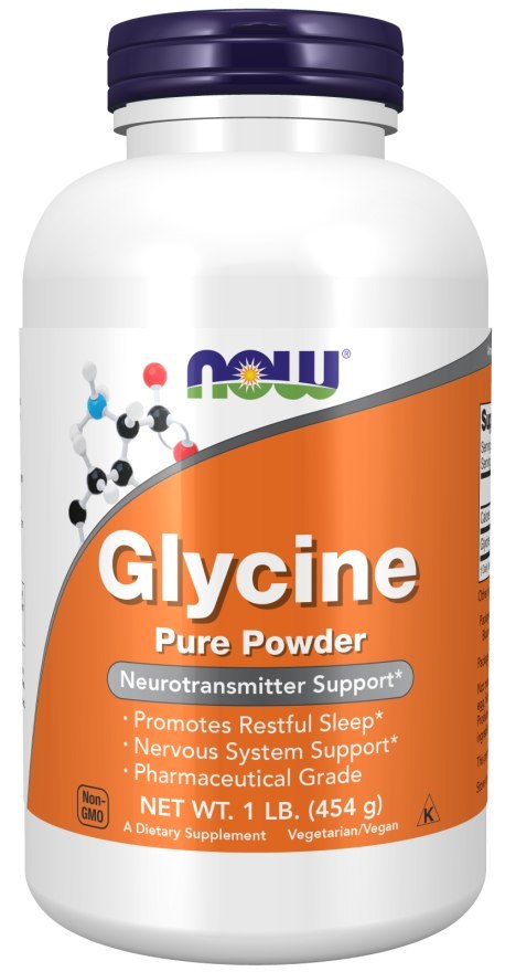 NOW FOODS Glycine pure powder 454g - Glicyna proszek