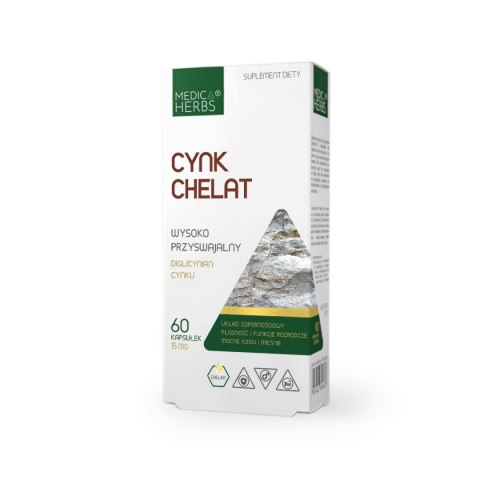 MEDICA HERBS Cynk Chelat 15mg, 60 kaps.