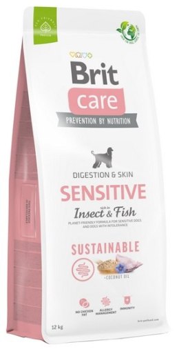 Brit Care Sustainable Sensitive Insect & Fish 14kg (12+2kg gratis)