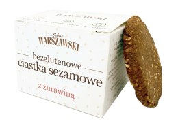 ŁAKOĆ WARSZAWSKI - Ciastka sezamowe z żurawiną bezglutenowe 150g