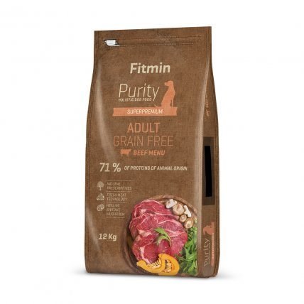 Fitmin Dog Purity Grain Free Adult Beef - sucha karma dla psa - 12 kg