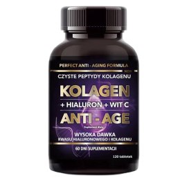 Kolagen + Hialuron + Witamina C Anti-Age suplement diety 120 tabletek