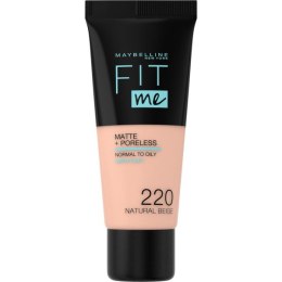 Fit Me Matte & Poreless Foundation matujący podkład do twarzy 220 Natural Beige 30ml