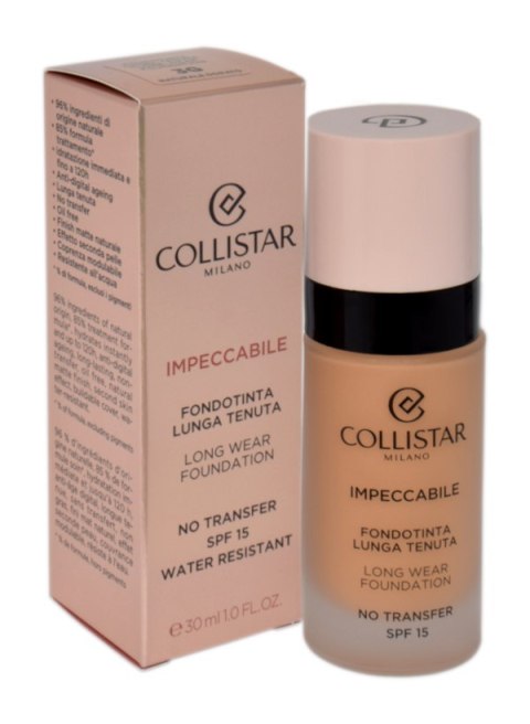 Collistar Impeccabile Long Wear Foundation Spf 15 3g - Natural Gold 30ml