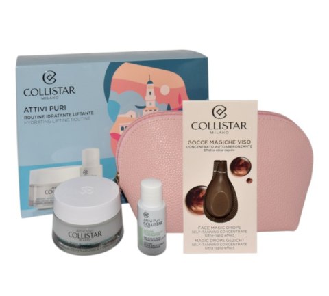 Collistar Zestaw Collistar Facial Lotion 15ml + Volumizing Face Cream 50ml + Cosmetics Bag