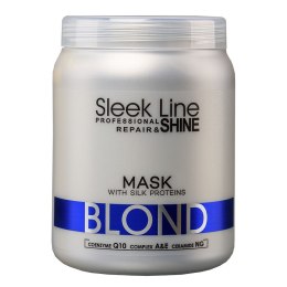 Sleek Line Blond Mask maska z jedwabiem do włosów blond zapewniająca platynowy odcień 1000ml