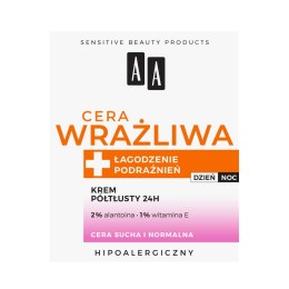 Cera Wrażliwa krem półtłusty 24h do cery suchej i normalnej na dzień i noc 50ml